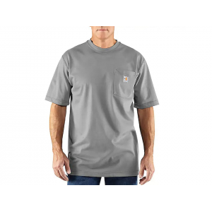 CARHARTT Men's FR Force Loose Fit Midweight Short Sleeve Crew Neck T Shirt Light Gray 2XL Tall