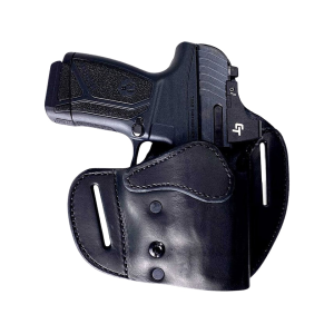 Urban Carry LockLeather OWB Holster Right Hand 1911 Officer, Glock 43, 43X, Sig P365XL, Springfield EMP, XDs Optics Ready Leather Black