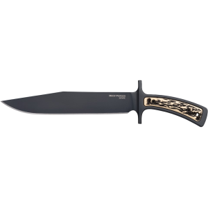 Cold Steel Drop Forged Bowie Fixed Blade Knife 9.5" Clip Point 52100 Polished Blade Griv-Ex Handle Black