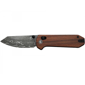 CIVIVI Yonder Pocket Knife 2.88" Wharncliffe Damascus Blade Guibourtia Wood Handle - Civivi