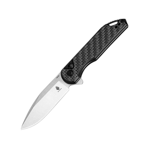 Kizer Assassin Pocket Knife 3.03" Drop Point 154CM Satin Blade Carbon Fiber/G-10 Handle Carbon - Kizer
