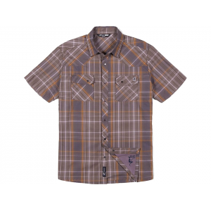 STONE GLACIER Men's Breaks Snap Short Sleeve Shirt Plains Plaid Large