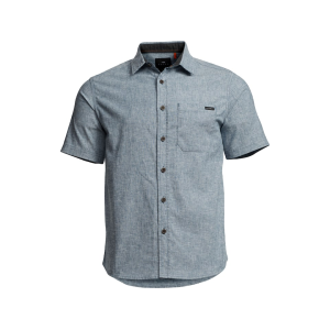 SITKA GEAR Men's Ambary Short Sleeve Shirt Pacific Heather Medium
