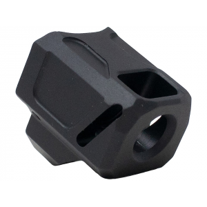 Faxon EXOS-553 Pistol Compensator for Glock 17, 19, 34 Gen 5 9mm 1/2"-28 Thread Aluminum Black - Faxon