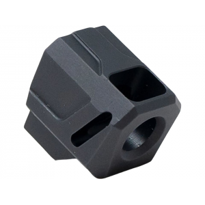 Faxon EXOS-524 Pistol Compensator S&W M&P Shield 9mm 1/2"-28 Thread Aluminum Black - Faxon