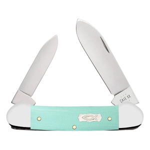 Case Canoe Pocket Knife 2.6" Spear Point Tru-Sharp Stainless Blade G-10 Handle Sea Foam - Case