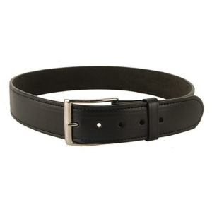 DeSantis Gunhide Plain Holster Belt 1-3/4" Nickel Plated Brass Buckle Suede Lined Leather Black 38" - Desantis Gunhide