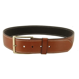 DeSantis Gunhide Plain Holster Belt 1-3/4" Brass Buckle Suede Lined Leather Tan 38" - Desantis Gunhide