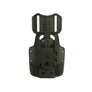 Safariland Drop Flex Adapter with Leg Shroud Assembly and QLS 22 Polymer OD Green