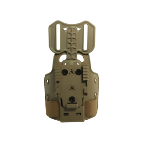Safariland Drop Flex Adapter with Leg Shroud Assembly and QLS 22 Polymer Flat Dark Earth