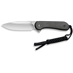 CIVIVI Elementum Fixed Blade Knife 3.98" Drop Point D2 Satin Blade Micarta Handle Dark Green - Civivi
