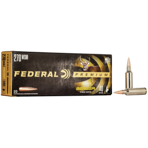 FEDERAL Premium 270 Winchester Short Magnum (wsm) Ammo 140 Grain Berger Hybrid Hunter Jacketed Hollow Point Box Of 20
