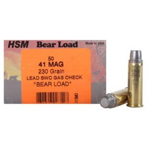 HSM Bear 41 Remington Magnum Ammo 230 Grain Semi-Wadcutter Box of 50