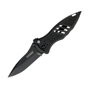 BLACKHAWK! BH15M201BK Folding Knife 3.25" Drop Point D2 Black Blade 420J2 Stainless Handle Black - Blackhawk!