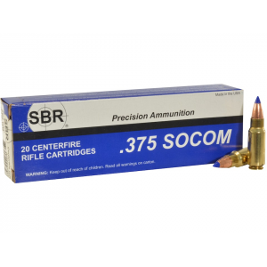 SBR 375 SOCOM Ammo 250 Grain Barnes Tipped Triple-Shock X Polymer Tip Lead Free Box of 20 - Sbr