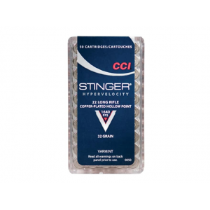  Stinger 22LR 32 Grain Plated Hollow Point Case Of 5000 (100 Boxes Of 50) Ammo