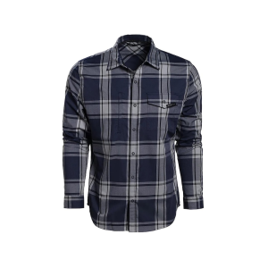 VORTEX OPTICS Men's Trail Call Tech Flannel Long Sleeve Shirt Blue Heather 2XL