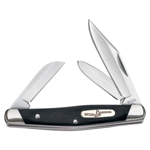 Buck Knives 301 Stockman Folding Pocket Knife 3 Blade 420HC Stainless Steel Blades Valox Handle Black - Buck Knives