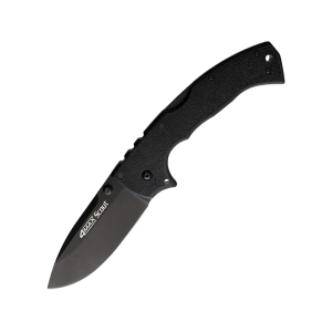 Cold Steel 4-Max Scout Pocket Knife 4" Drop Point AUS-10 Black Blade Griv-Ex Handle Black - Cold Steel