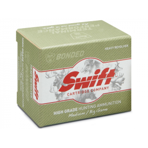 SWIFT High Grade Heavy Revolver 44 Remington Magnum Ammo 300 Grain SWIFT A-frame Bonded Jacketed Hollow Point Box Of 20 713351100052 204552