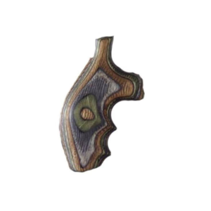 Hogue Fancy Hardwood Grips with Finger Grooves for S&W J-Frame Round Butt Lamo Camo - Hogue