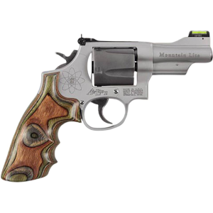 Hogue Fancy Hardwood Conversion Grips with Finger Grooves for S&W K, L-Frame Round to Square Butt Lamo Camo - Hogue