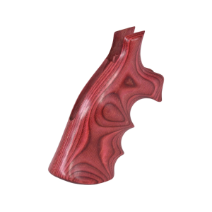 Hogue Fancy Hardwood Conversion Grips with Finger Grooves for S&W K, L-Frame Round to Square Butt Rosewood Laminate - Hogue