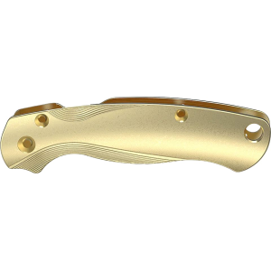 Flytanium Lotus Knife Scales for Spyderco Para Military 2 Brass Stonewashed - Flytanium