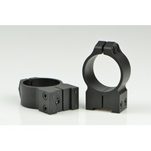 Warne 30mm Permanent-Attachable Ring Mounts CZ 527 (16mm Dovetail) Matte Black High - Warne