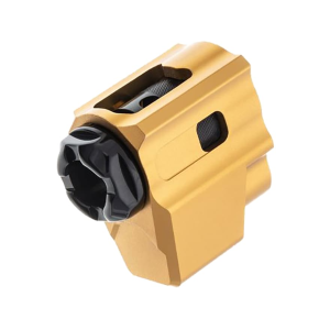 Tyrant Designs T-COMP Pistol Compensator for Glock 43, 43X, 48 9mm Luger 1/2-28 Thread Aluminum Gold Black - Tyrant Designs