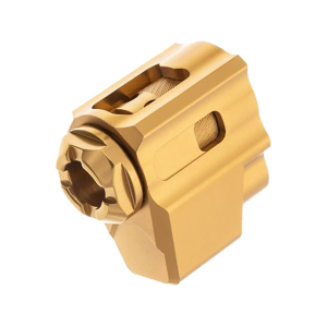 Tyrant Designs T-COMP Pistol Compensator for Glock 43, 43X, 48 9mm Luger 1/2-28 Thread Aluminum Gold Gold - Tyrant Designs