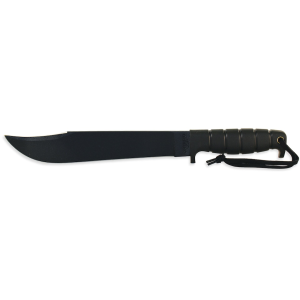 Ontario SP5 Bowie Fixed Blade Knife 10" Clip Point 1095 Carbon Steel Blade Kraton Handle Black - Ontario