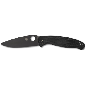 Spyderco Resilience Lightweight Pocket Knife 4.2" Drop Point 8Cr13MoV Stainless Black Blade Fiberglass Reinforced Nylon (FRN) Handle Black - Spyderco