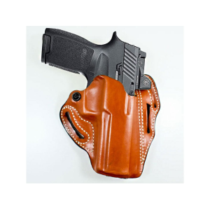 DeSantis Gunhide Speed Scabbard OWB Holster Right Hand Sig Sauer P250, P320 Carry with, without Romeo 1 Leather Tan - Desantis Gunhide