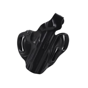 DeSantis Gunhide Thumb Break Scabbard OWB Holster Right Hand Sig Sauer P320 with ROMEO1 Leather Black - Desantis Gunhide