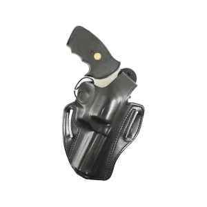 DeSantis Gunhide Thumb Break Scabbard OWB Holster Left Hand S&W J Frame 60, 317, 317 Hiviz 3" Leather Black - Desantis Gunhide
