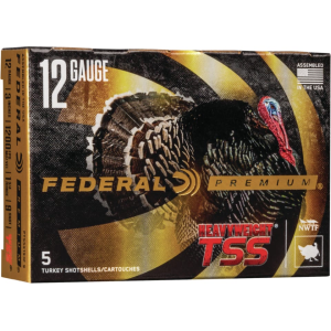 Federal Premium Heavyweight TSS Turkey 12 Gauge Ammo 3 #9 Tungsten Shot 1-3/4 Oz Box Of 5 eral Premium Heavyweight TSS Turkey 12 Gauge 3 #9 Tungsten Shot 1-3/4 Oz Box Of 5 Ammo