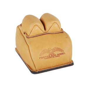 Protektor Custom Bunny Ear Rear Shooting Rest Bag with Heavy Bottom Leather Tan Filled - Protektor