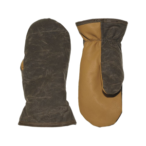 Stormy Kromer Men's Waxed Cotton Tough Mittens Dark Oak Large - Stormy Kromer