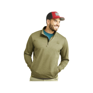 Huk Men's Cold Front Quarter Zip Shirt Overland Heather 2XL - Huk