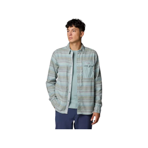 Columbia Men's PFG Uncharted Long Sleeve Shirt Crushed Blue Lunar Stripe Large - Columbia