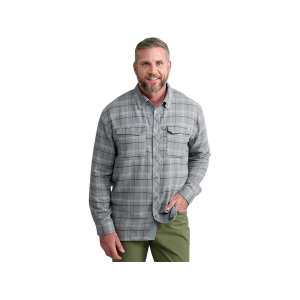 Huk Men's Hawser Plaid Flannel Shirt Night Owl Large - Huk