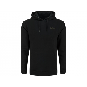 DRAKE Men's Three End Solid Hoodie Caviar Black Large
