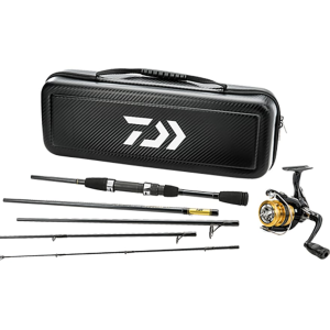 Daiwa Carbon Case Travel Spinning Combo 6'3" Spinning Rod Med Lt