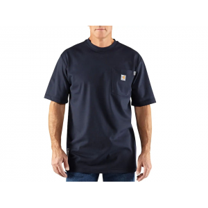 CARHARTT Men's FR Force Loose Fit Midweight Short Sleeve Crew Neck T Shirt Dark Navy Large