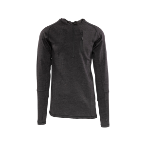 MidwayUSA Men's Midweight Long Sleeve Hoodie Merino Wool Base Layer Shirt Black Large Tall - Midwayusa