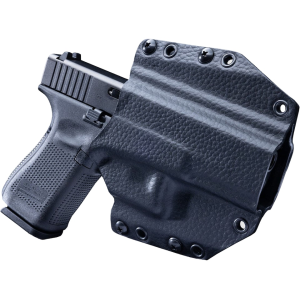 MISSION FIRST TACTICAL Hybrid OWB Holster Right Hand Glock 17, 22, 31, 47 Kydex/Leather Black