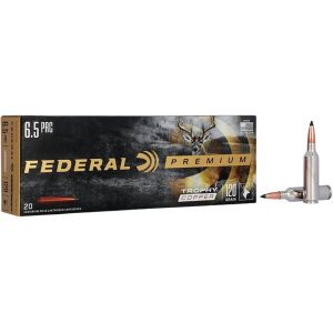 Federal Premium Trophy Copper 6.5 PRC Ammo 120 Grain Federal Trophy Copper Polymer Tip Lead Free Box Of 20 eral Premium Trophy Copper 6.5 PRC 120 Grain Federal Trophy Copper Polymer Tip Lead Free Box Of 20 Ammo