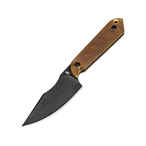 Kizer Harpoon Mini Fixed Blade Knife 3" Drop Point CPM-3V Black Blade Ultem Handle Transparent - Kizer