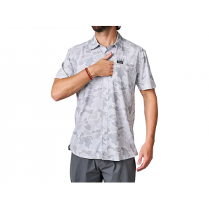 MARSH WEAR Men's Lenwood Hagood Tech Short Sleeve Shirt Gray Mallard Camo 2XL